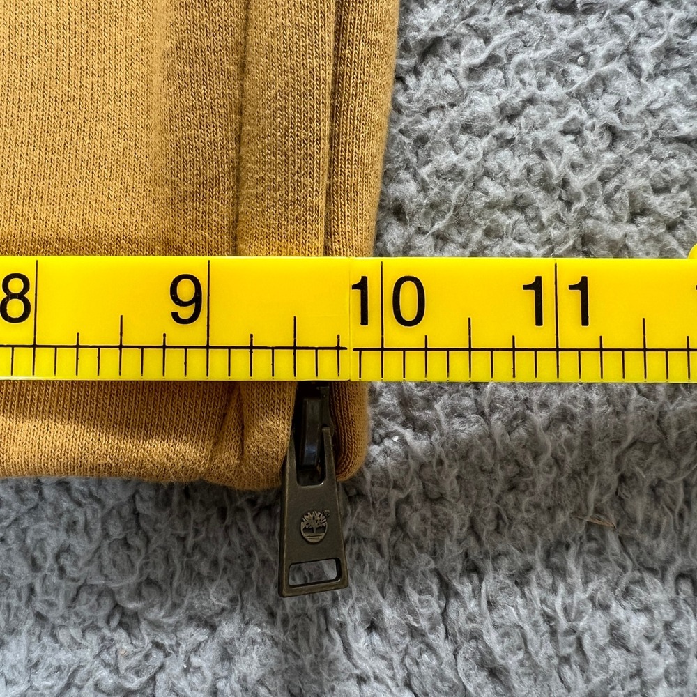 Timberland Sweatpants Men's L Mustard Yellow Boot Company Graphic Logo Ankle Zip - Picture 13 of 14